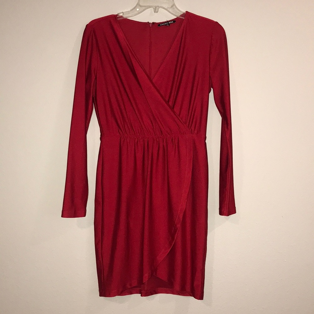 Long sleeve wrap dress
